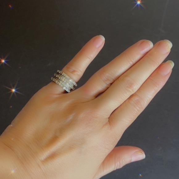 Meda Jewelry - MEDA Silver 925 rhinestones Ring size 5